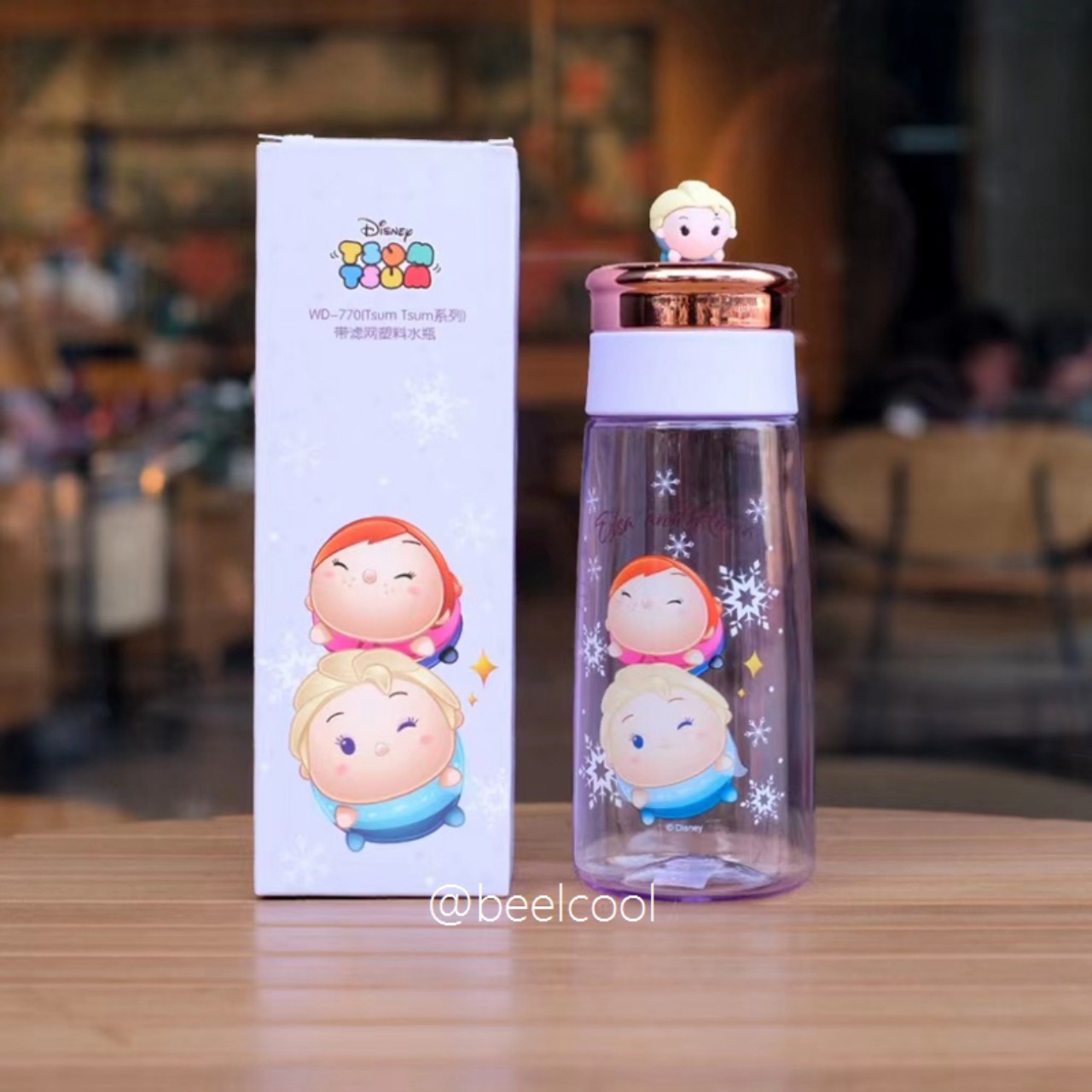 Bình nước tu miệng nhựa tritan Disney icon đầu Frozen 470ml cho trẻ em WD770