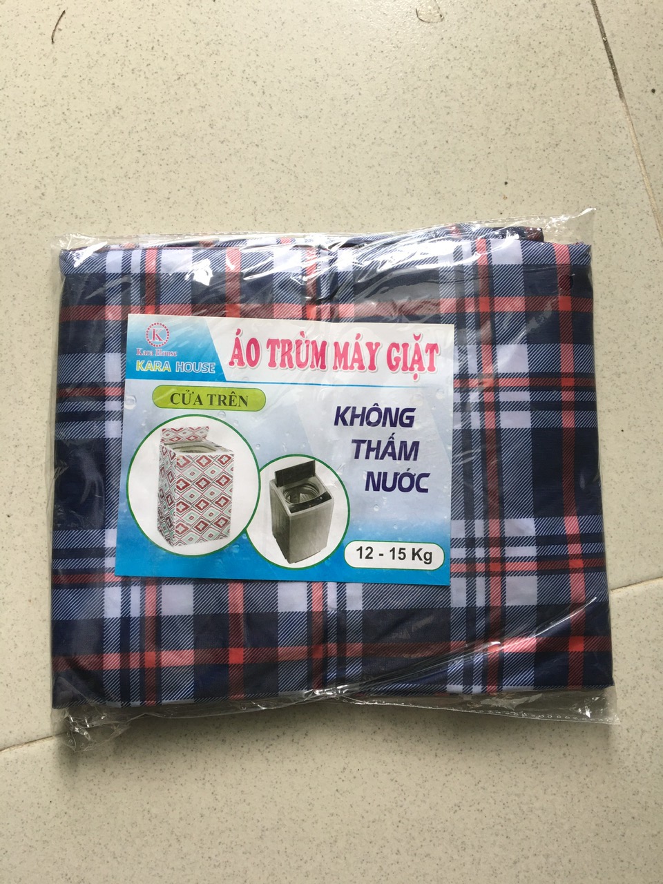 Áo trùm máy giặt  cửa trên cho máy từ 6 - 8kg , vải dù cao cấp chống thấm nước , bảo vệ máy khỏi  bụi bẩn , mưa - nắng