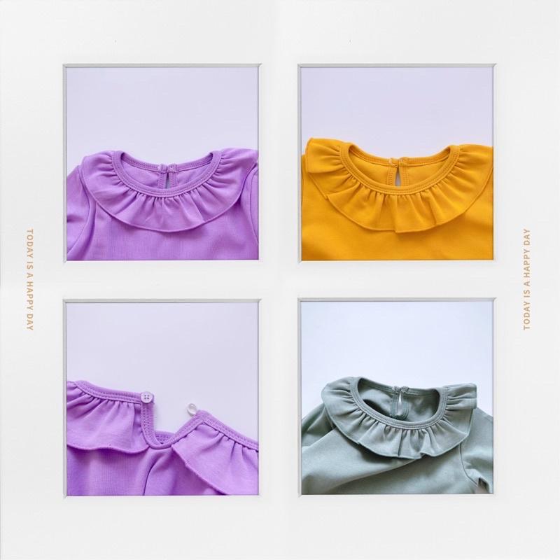 Bộ dài tay cho bé, đồ bộ bé gái cổ bèo đáng yêu, chất cotton co giãn 4 chiều cực mạnh size từ 10 đến 22kg