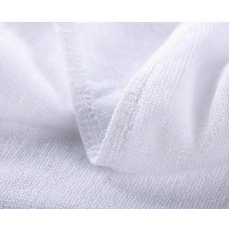 Khăn Tắm Cotton cao cấp 70x140cm nặng 380g màu trắng khăn dùng khách sạn, nhà nghỉ,