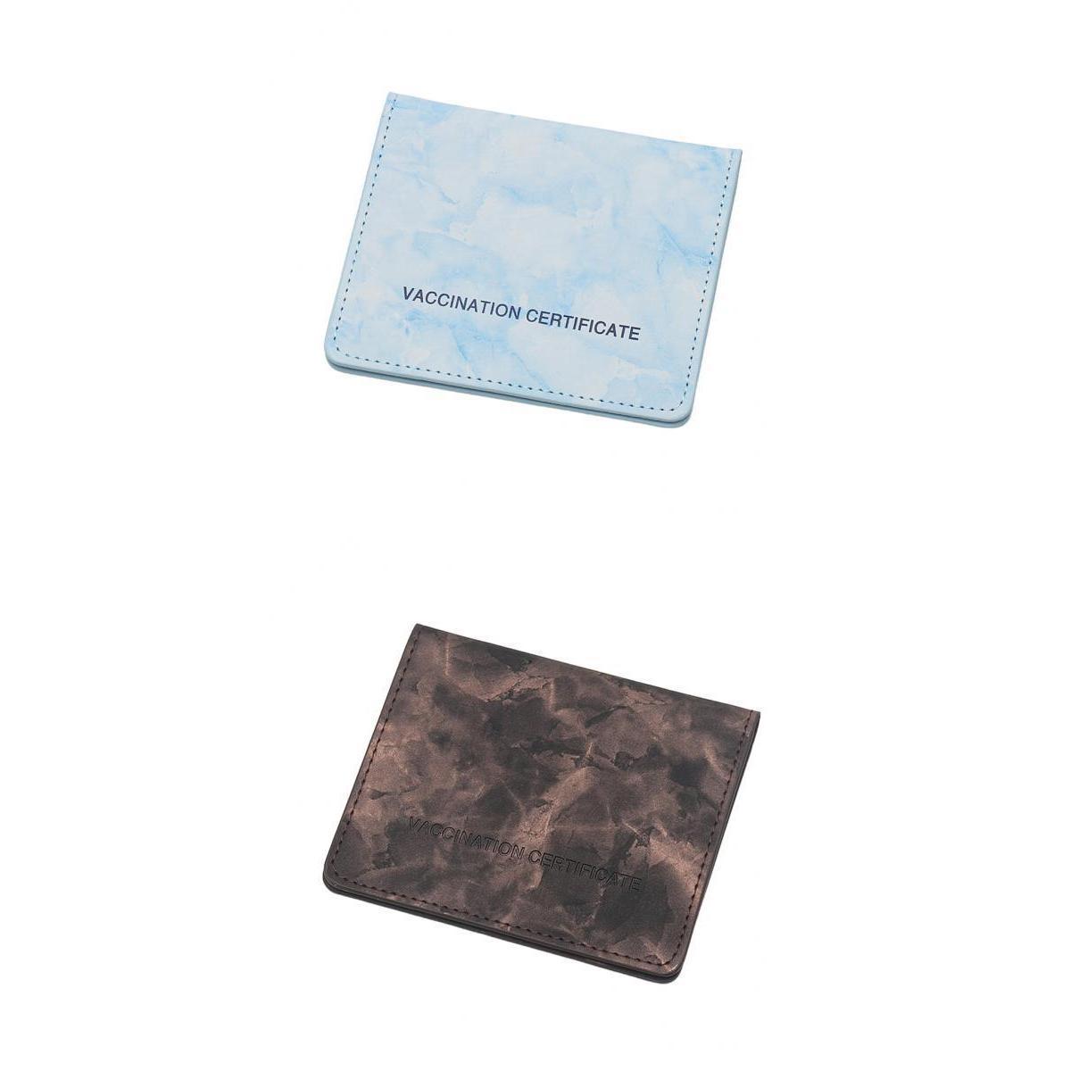 2x Vaccination Card Protective Cover Leather CDC Card Holder Cover holder