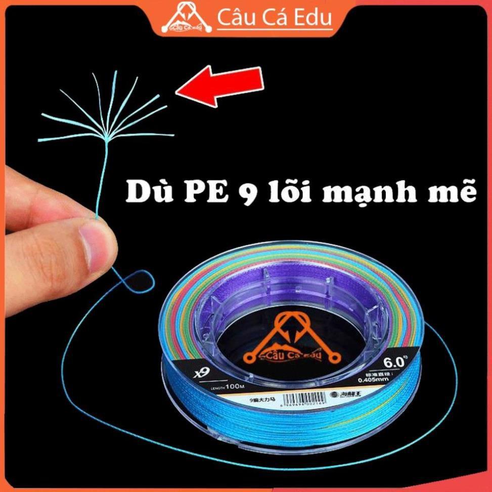 Dây Dù Câu Cá Siêu Bền PE X9 Mạnh Mẽ Dây Nhỏ 2mm Lure Cá Bạo Lực Nhợ Câu Giá Rẻ  Cước 7 Màu - Câu Cá E du