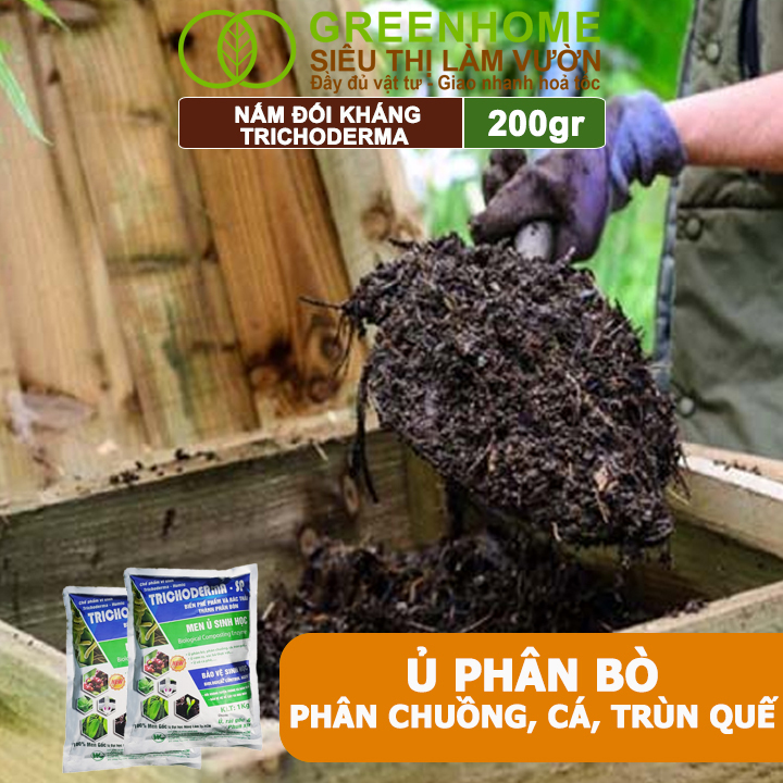 Nấm Đối Kháng Trichoderma, Hoàng Kim, Ủ Phân Hữu Cơ, Ủ Rác, Đậu Tương, Khử Mùi, Cải Tạo Đất