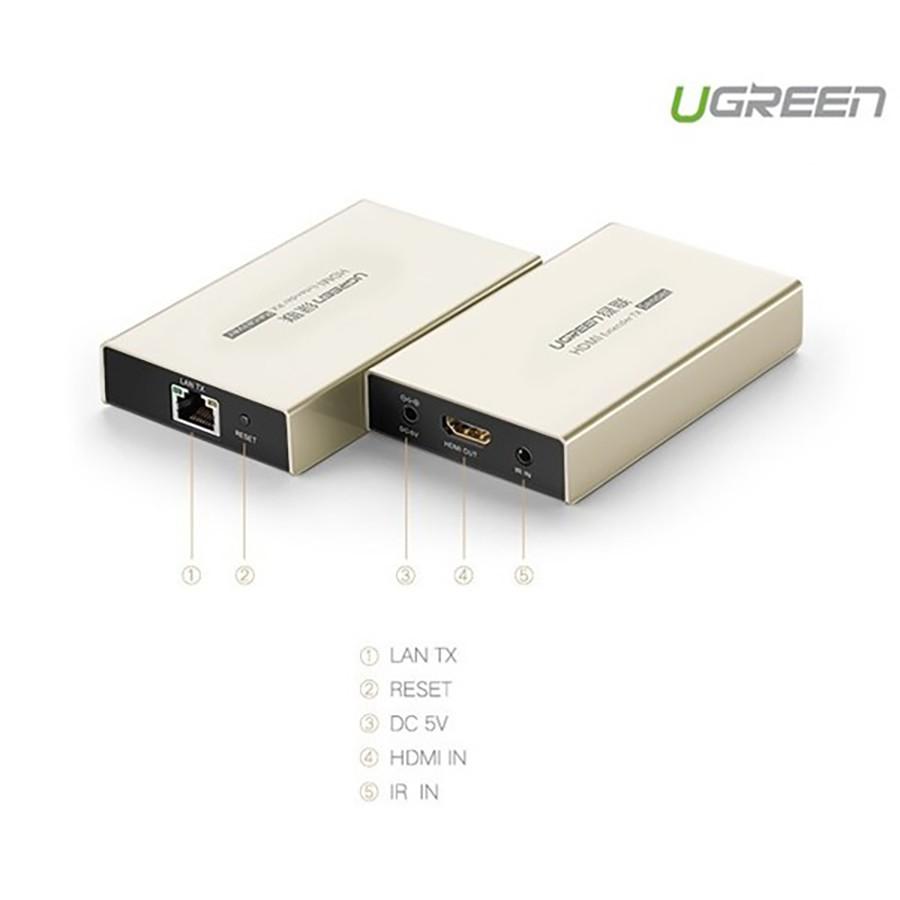 Bộ khuếch đại HDMI 120M qua cáp mạng Lan RJ45 (Sender) Ugreen 40280 -Hàng Chính Hãng