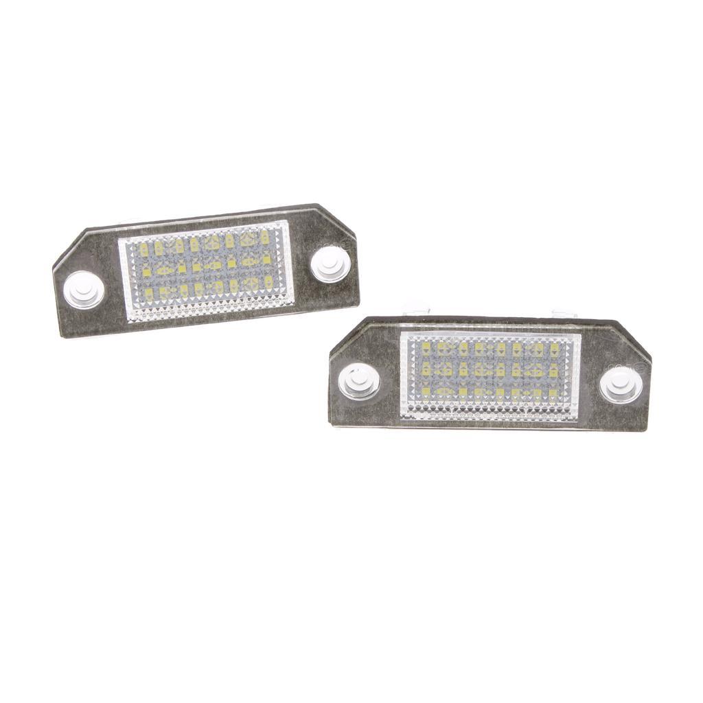 1 Pair White LED 3528 SMD Car License Plate Light Lamp Bulb for Ford Focus