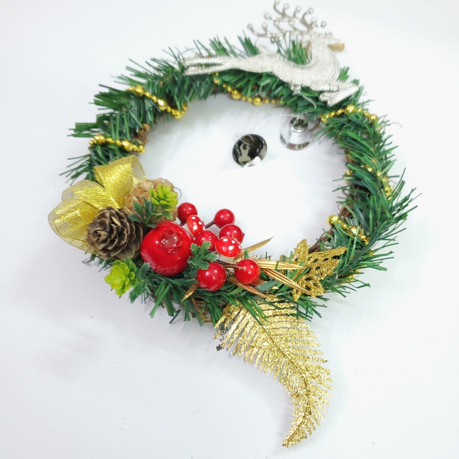 Vòng Hoa Noel VN06 Vòng Nguyệt Quế Giáng Sinh Có Đèn