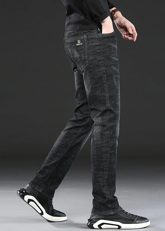 Quần Jeans Nam Đen Cào Dáng Đứng DENXUOC59 - Đen Xước