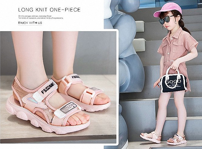 Sandal bé gái - Xăng đan đi học cho bé gái TL57