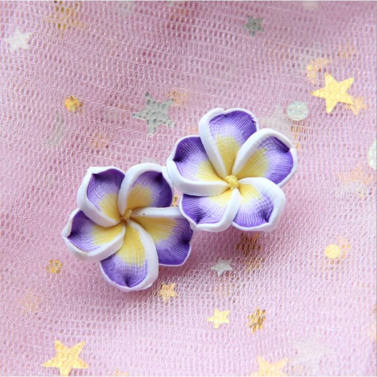 HN * Charm hoa sứ Frangipani size 2cm cho các bạn trang trí vỏ ốp điện thoại, kẹp tóc, DIY