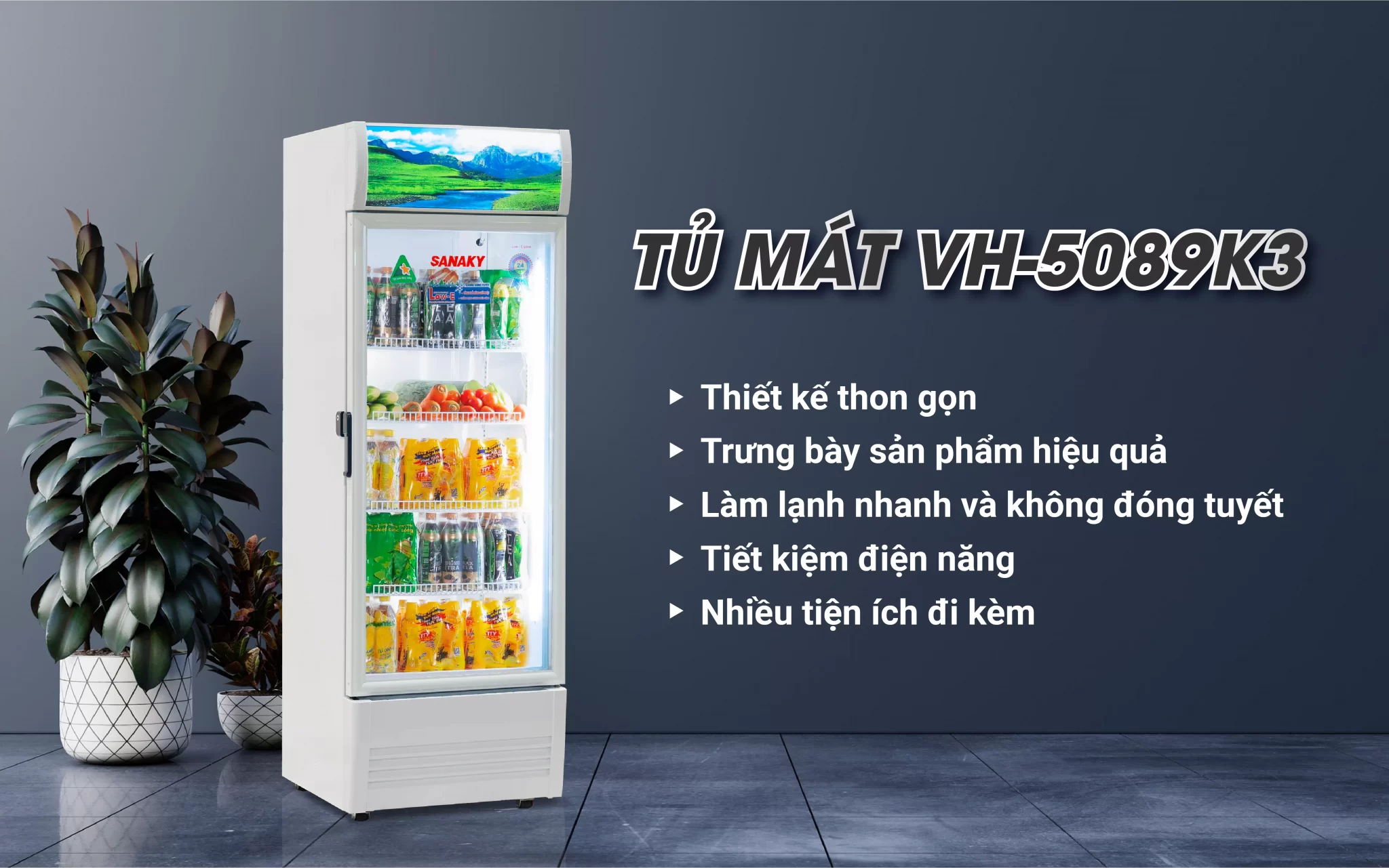 Tủ mát Sanaky VH-5089K3 480 lít - Hàng chính hãng (chỉ giao HCM)