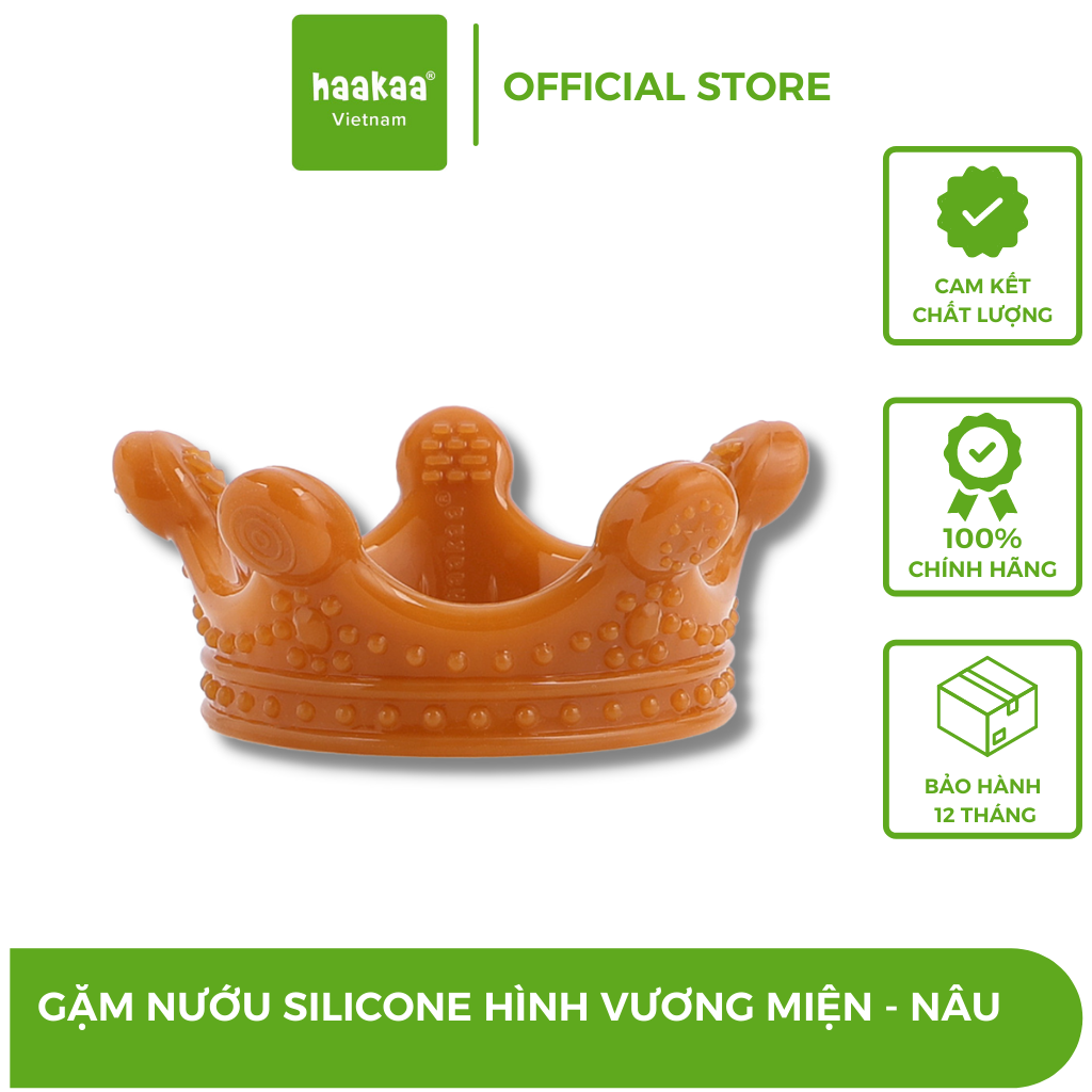 Gặm nướu hình vương miện cho bé Haakaa. Chất liệu silicone cao cấp, an toàn. Không chứa BPA, PVC và phthalate