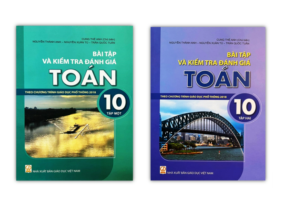 Sách - Combo Bài tập và kiểm tra và đánh giá toán 10 - tập 1 + 2