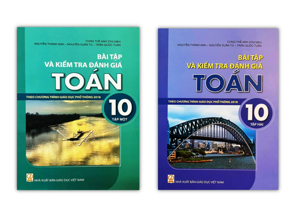 Sách - Combo Bài tập và kiểm tra và đánh giá toán 10 - tập 1 + 2 ( Theo chương trình giáo dục phổ thông 2018 )