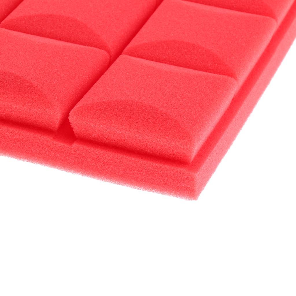 6pcs Acoustic Foam Sound Absorption Panels for Home Audio Equipment Black