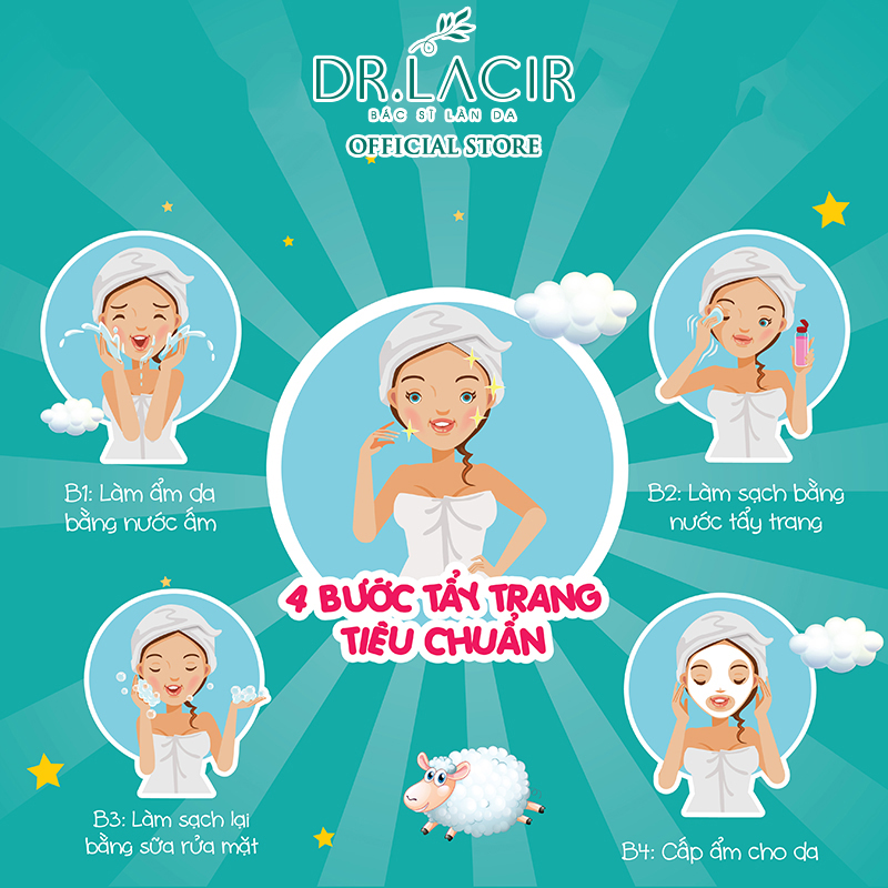 Sữa Tẩy Trang Makeup Remove Milk Dr Lacir  Dịu Nhẹ Làm Sạch Thu Nhỏ Lỗ Chân Lông  DR05