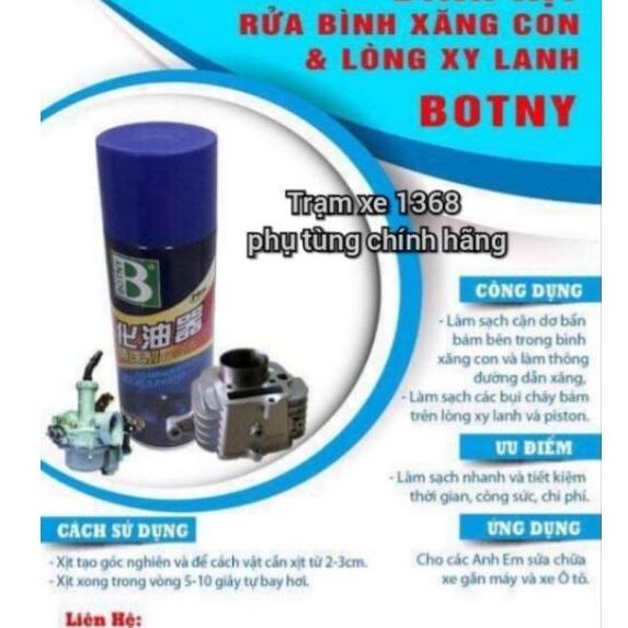 chay xịt sên+làm sạch bình xăng con xịt thử không OK tặng