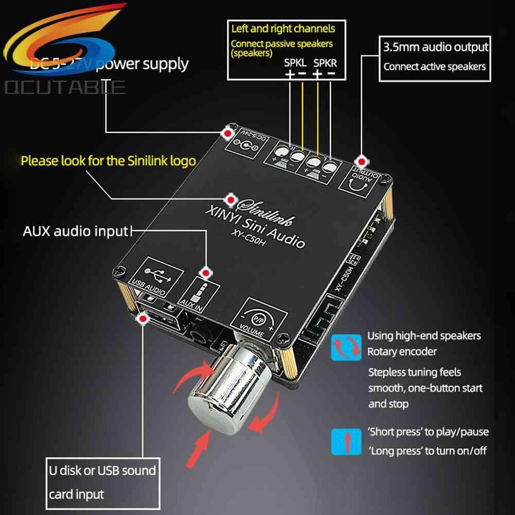 Bảng Mạch Khuếch Đại Âm Thanh Kỹ Thuật Số Không Dây XY-C50H 50Wx2 APP