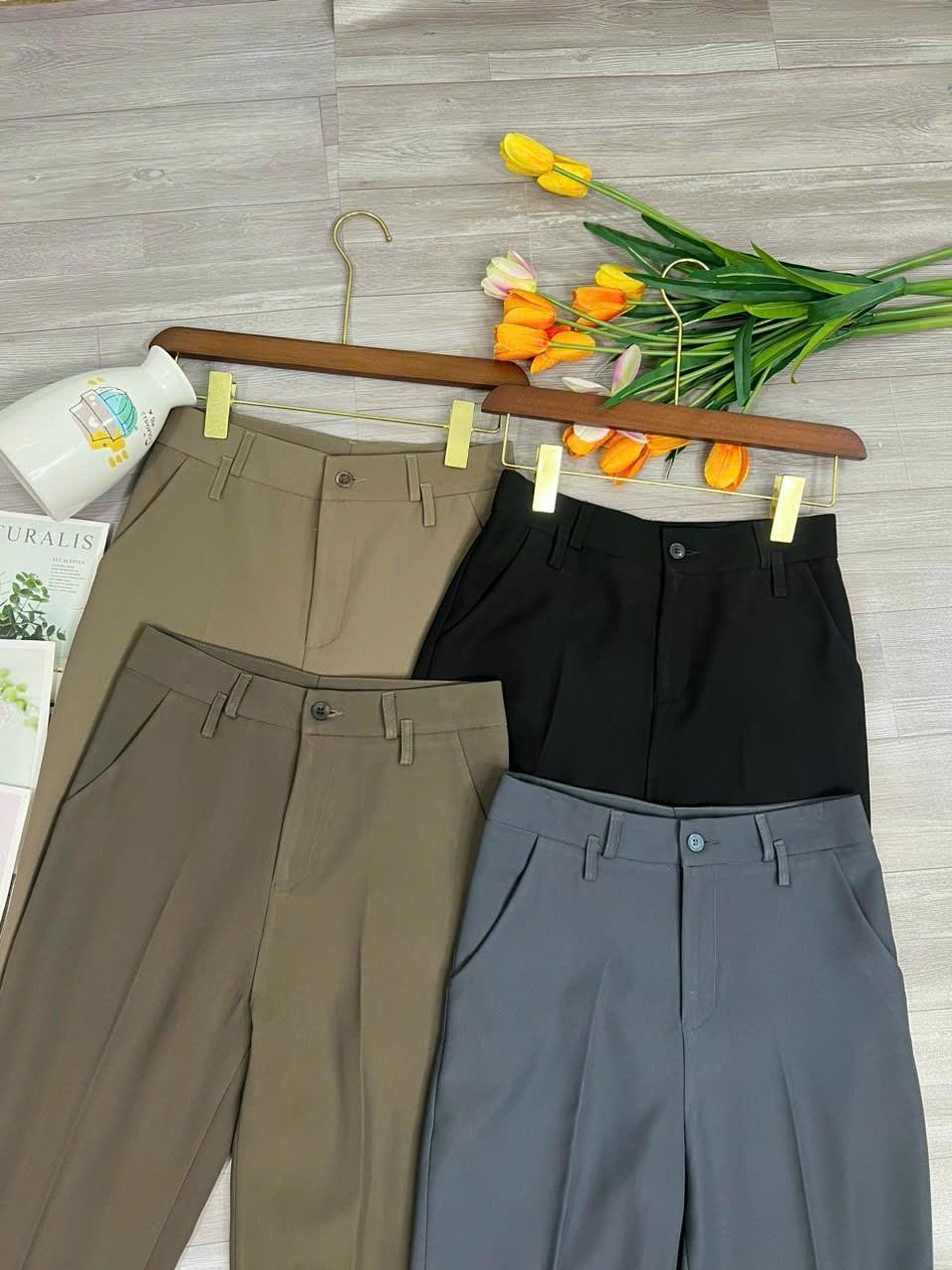 Quần Tây Nữ đĩa lệch 9 tấc (Vải Hàn Quốc không nhăn) Pants