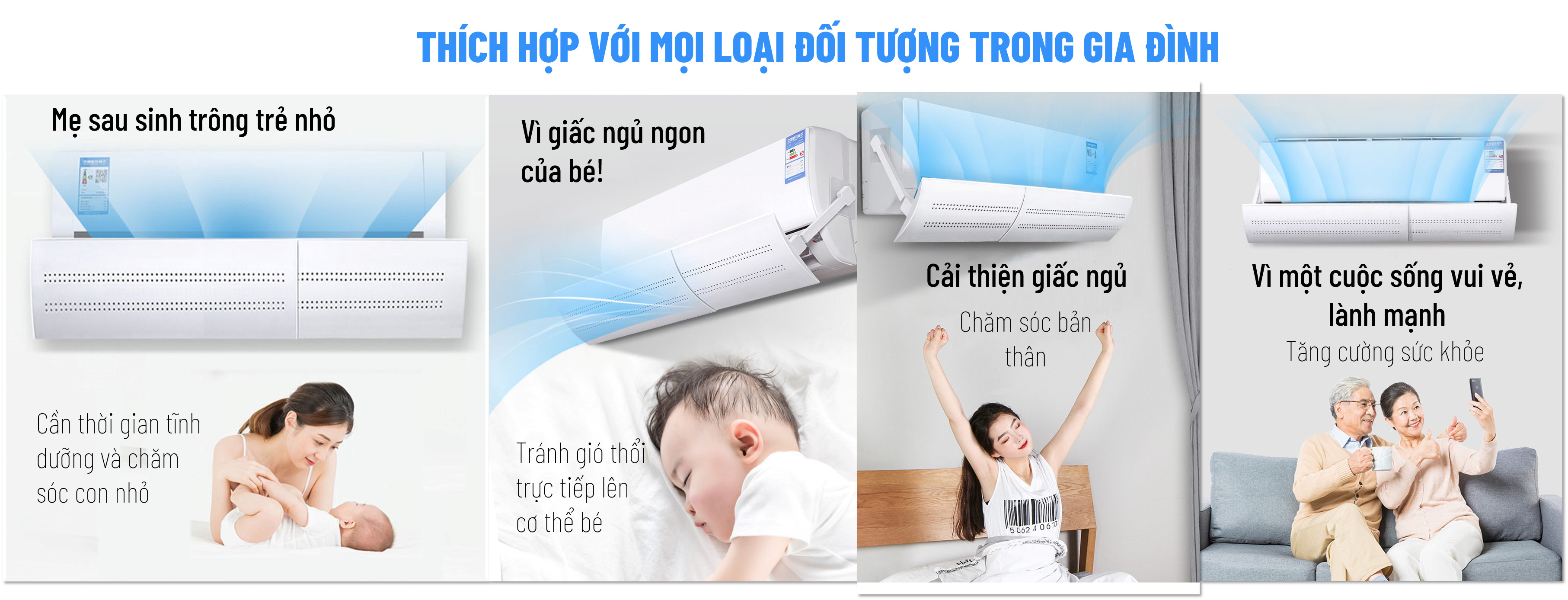 Tấm Chắn Gió Điều Hòa - Tản Nhiệt Máy Lạnh - Thiết Kế Lỗ Nhỏ Tránh Gió Trực Tiếp Từ Điều Hòa - Xoay 180 độ - Chăm Sóc Sức Khỏe Gia Đình, nhựa pvc thân thiện môi trường