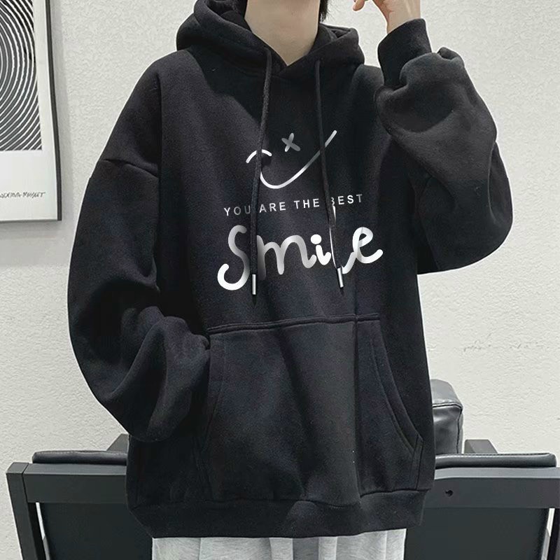 Áo hoodie UNISEX phong cách Hàn Quốc chất liệu cao cấp in mặt cười simple nam nữ thời trang form rộng