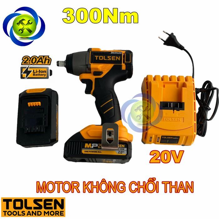 Máy siết Bulong dùng Pin 20V Tolsen 87258 (motor ko chổi than)