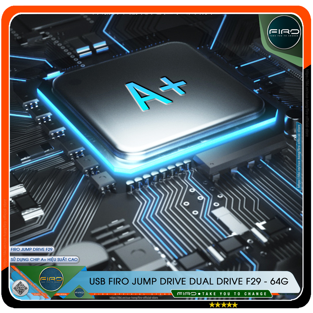 USB FIRO Jump Drive Dual Drive F29 Type-C / Type-A - USB 3.1 32GB / 64GB, Tốc Độ Đọc 130Mb/s, Tương Thích MAC / PC - Hàng Chính Hãng