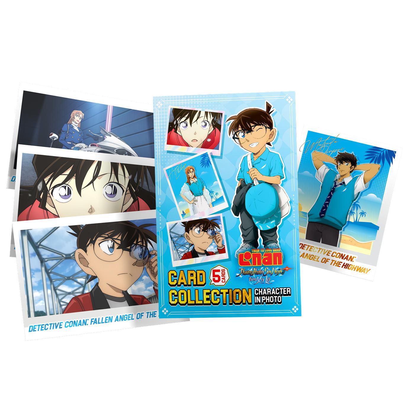 Bộ Thẻ Sưu Tập - Card Collection Thám Tử Lừng Danh Conan - Thiên Thần Sa Ngã Trên Xa Lộ - Character In Photo (5 Cards Ngẫu Nhiên/Túi)
