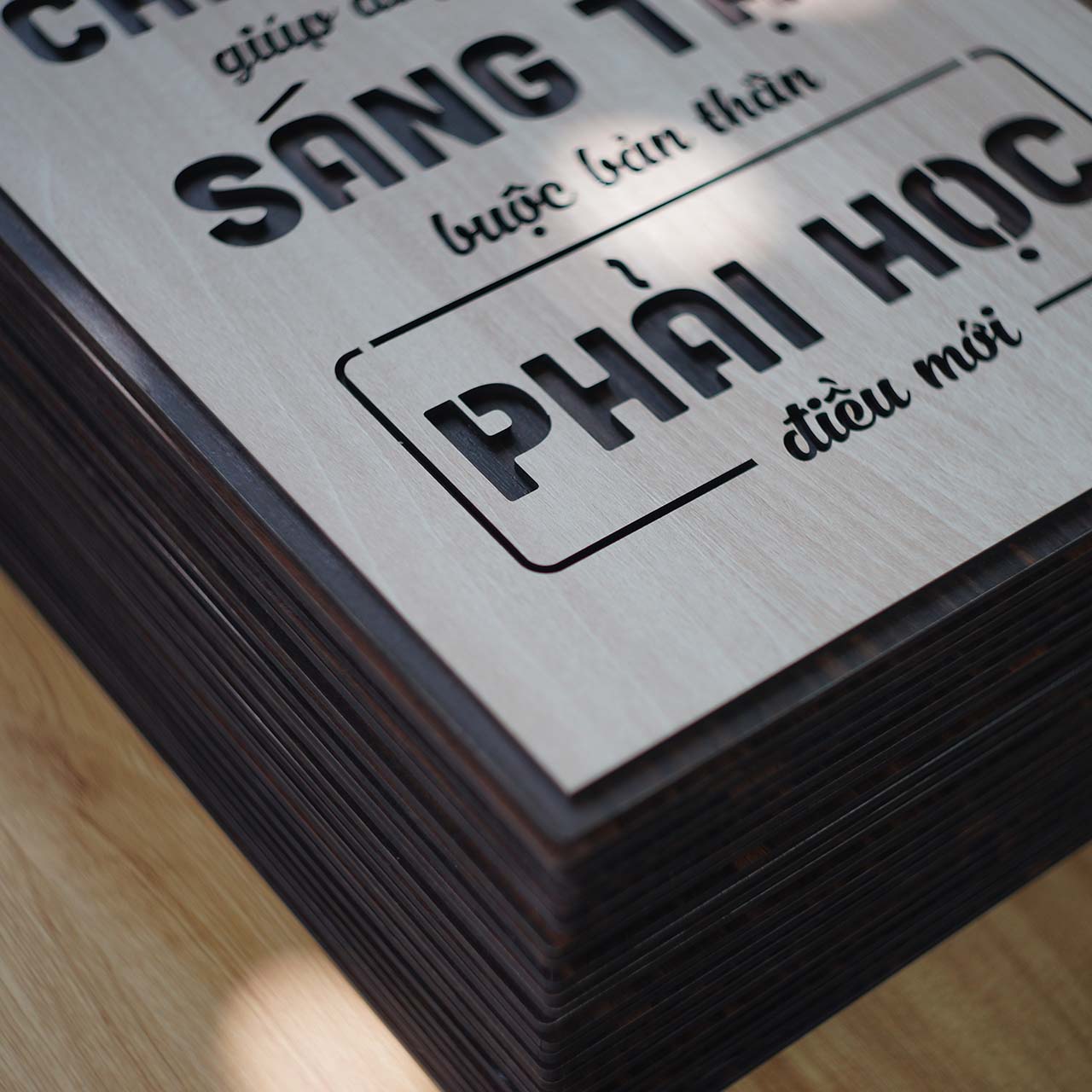 Tranh Gỗ handmade TBIG113: Một cách nhanh nhất chắc chắn giúp duy trì tính sáng tạo là buộc bản thân phải học điều mới