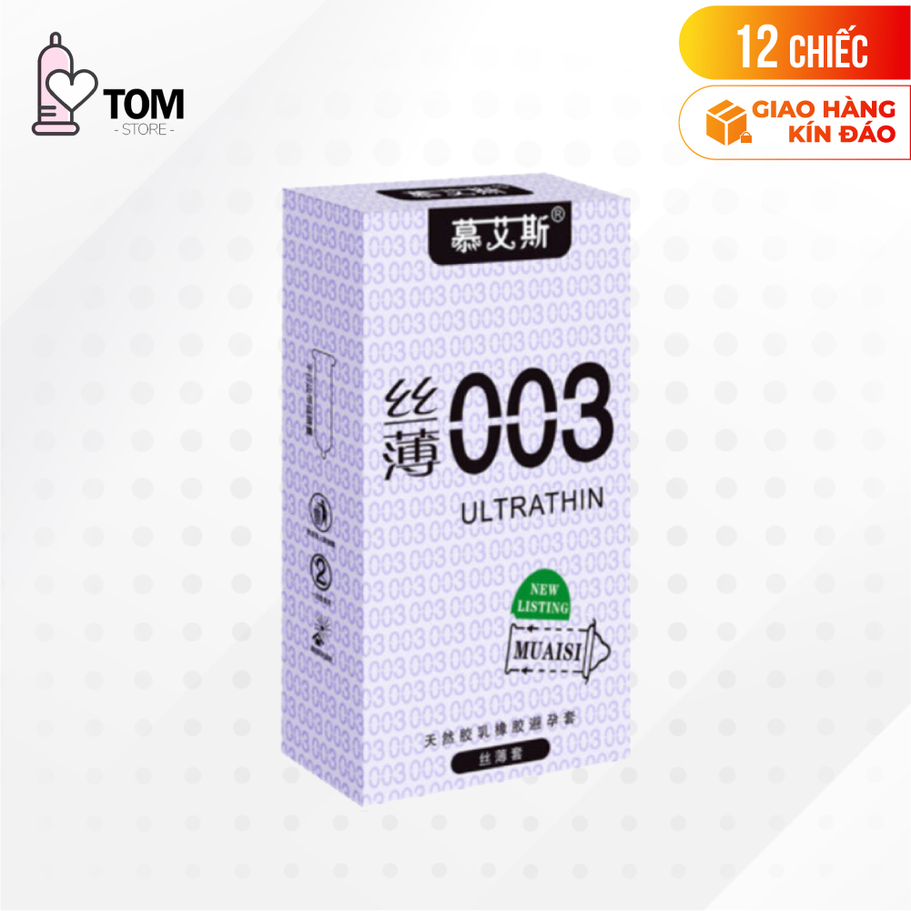 Bao cao su Muaisi 0.03 Ultrathin Trắng - Siêu mỏng, siêu mềm