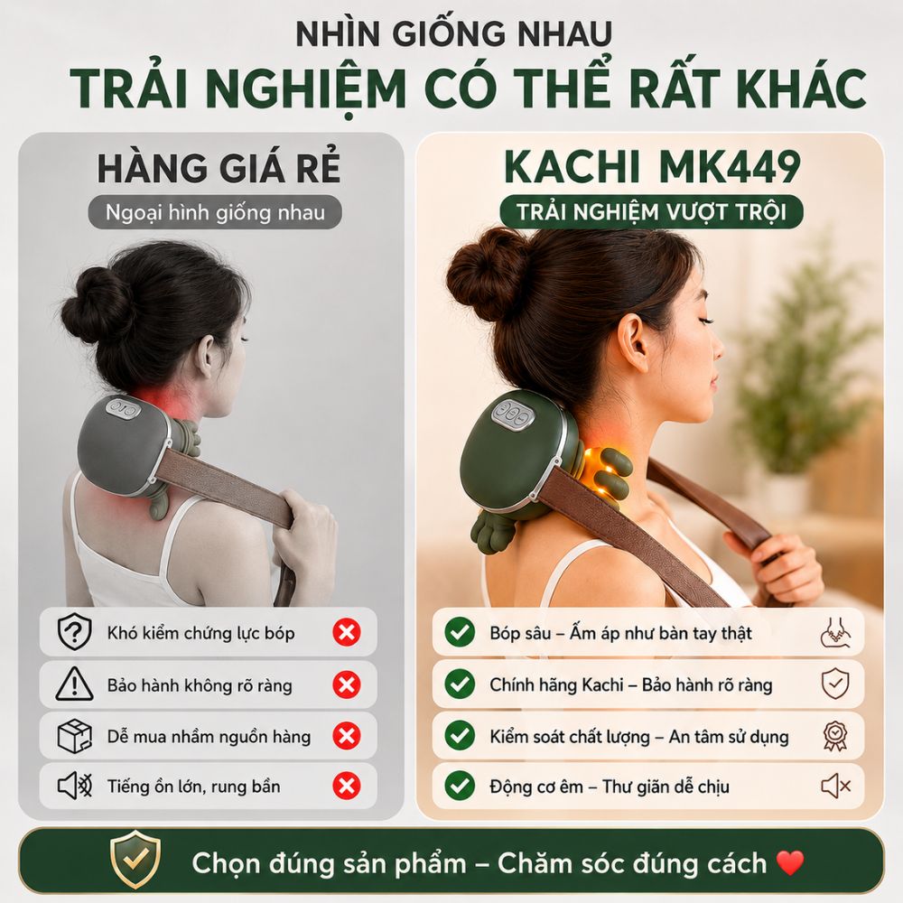 Máy Massage Cổ Vai Gáy Kachi MK449 - Giải Pháp Thư Giãn Hoàn Hảo - Hàng chính hãng