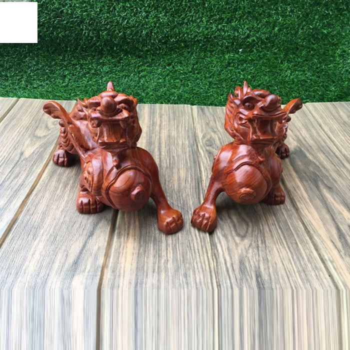 Cặp tỳ hưu gỗ hương ngang 30cm
