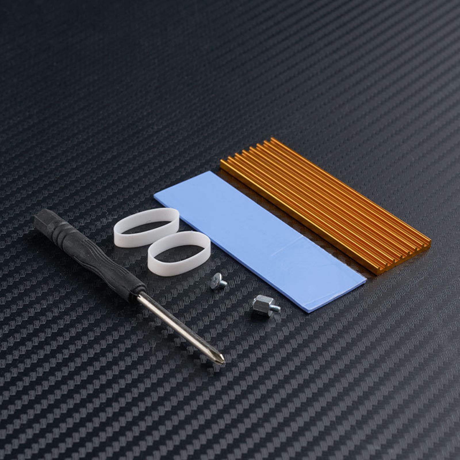 M.2 2280 SSD  Aluminum Alloy Lightweight Easy to Install Durable Gold