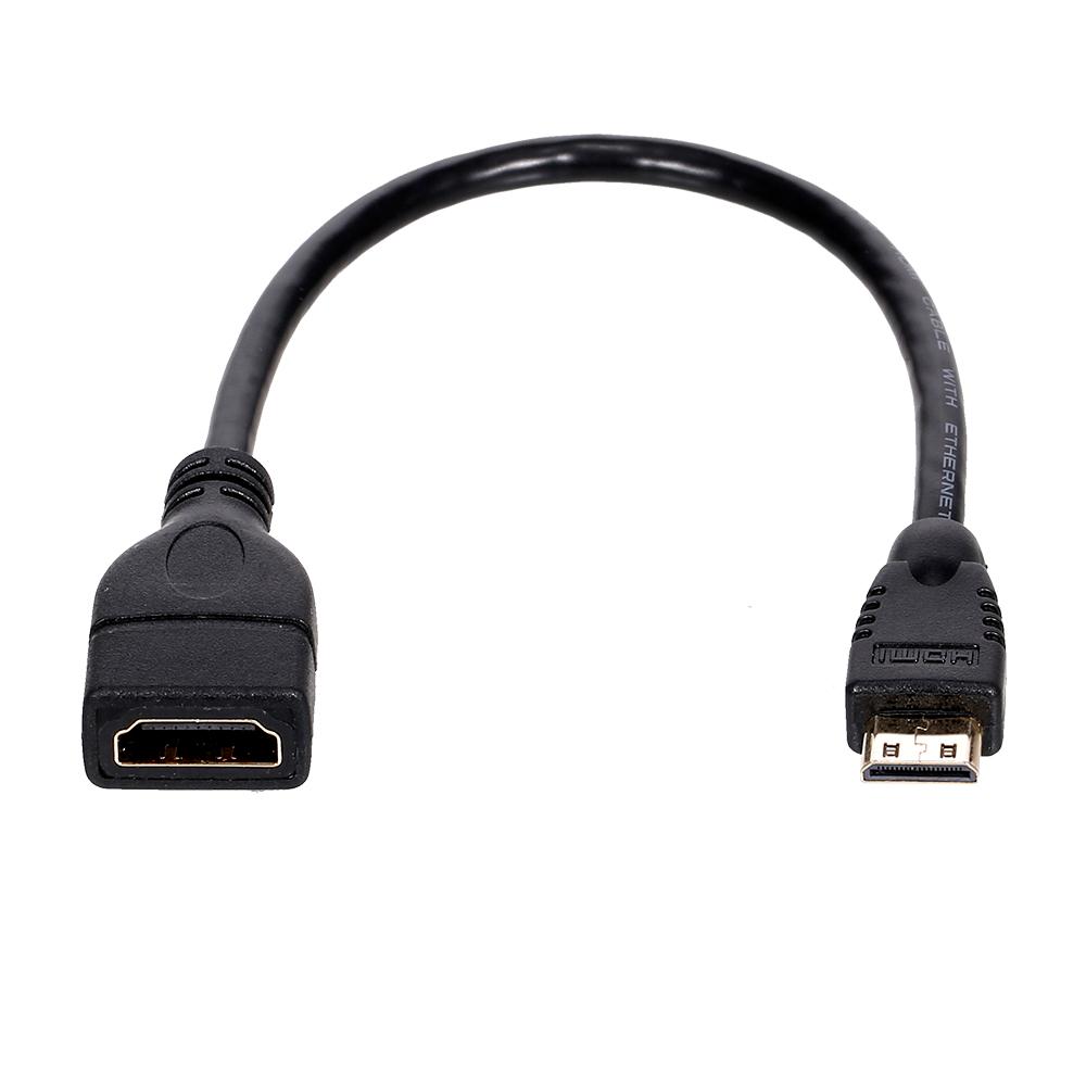 Mini HD to HD Cable Mini HD Male to HD Female Adapter Cable HD 1080P Resolution for Camera Laptop Tablet Projector TV