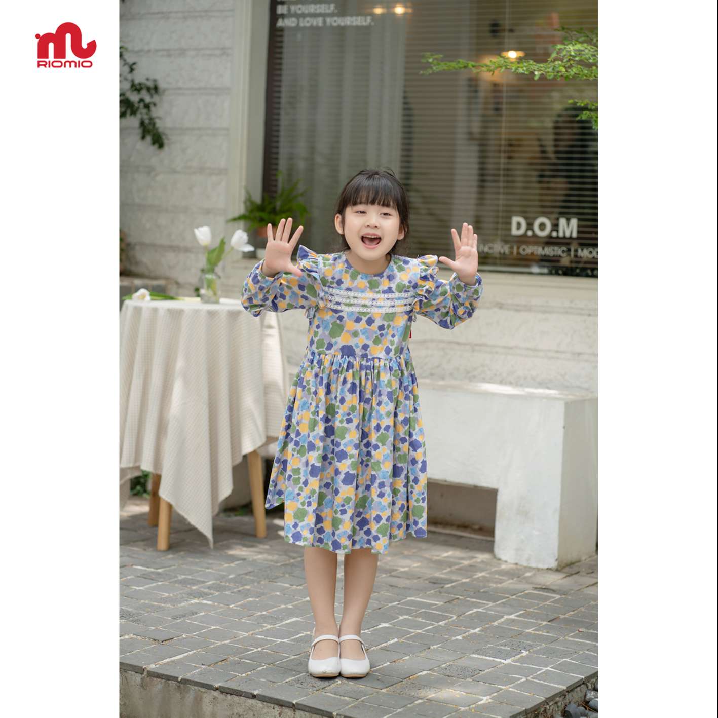 Váy hoa bé gái thu đông Riomio size 15-40 kg kiểu dáng baby doll công chúa mềm mại xinh xắn cho bé kèm quà tặng - RV293