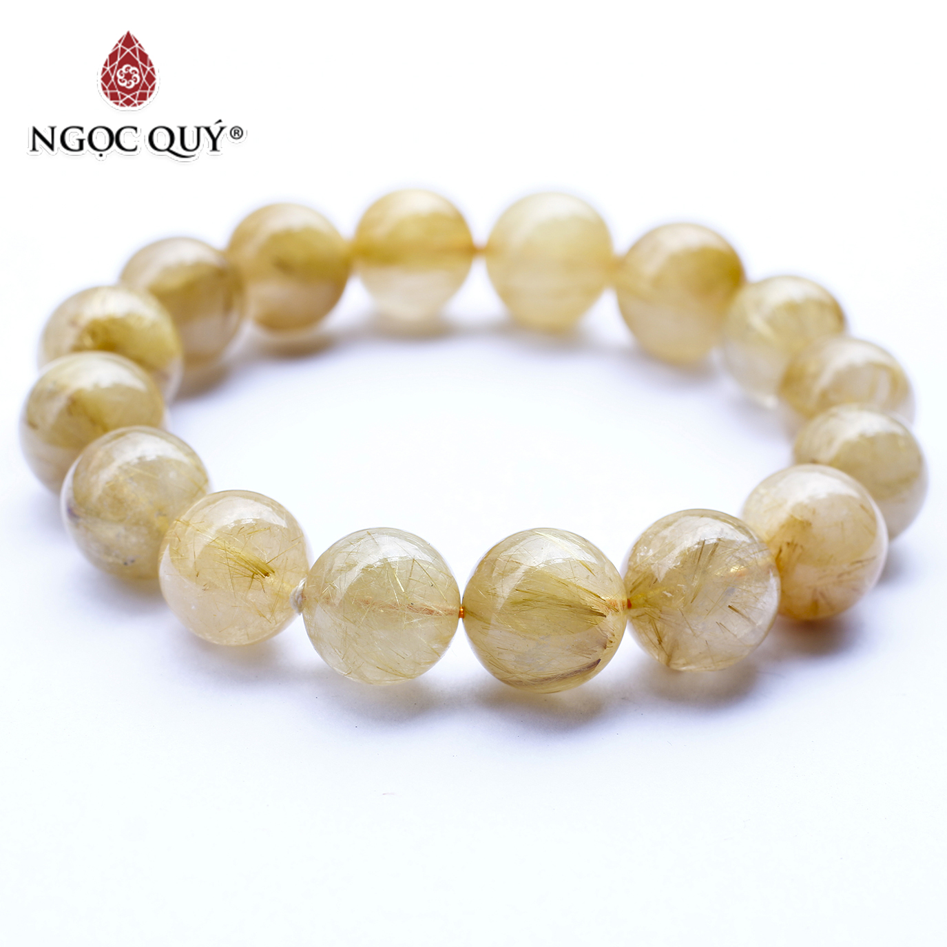 Vòng thạch anh tóc vàng mệnh thủy, kim - Ngọc Quý Gemstones