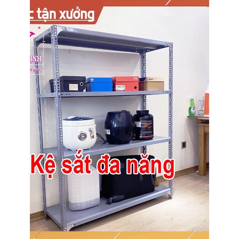 Kệ sắt v lỗ 4 tầng RỘNG 40CM X DÀI 100CM X CAO 120CM,TẢI TRỌNG 100KG/TẦNG