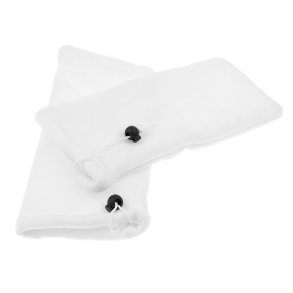 2X 2 pcs White Aquarium Tank Filter Bags Polyester Fish Tank Filter Sock Bags S