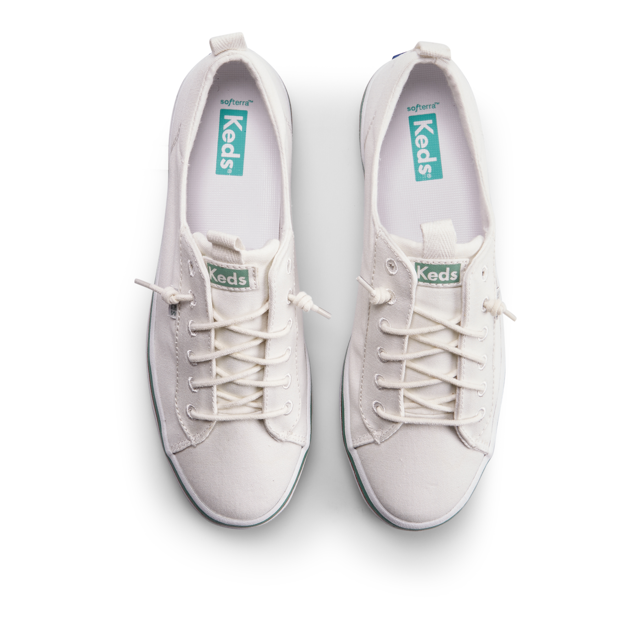 Giày Keds Nữ- Kickback Canvas Striple Foxing White- KD066324