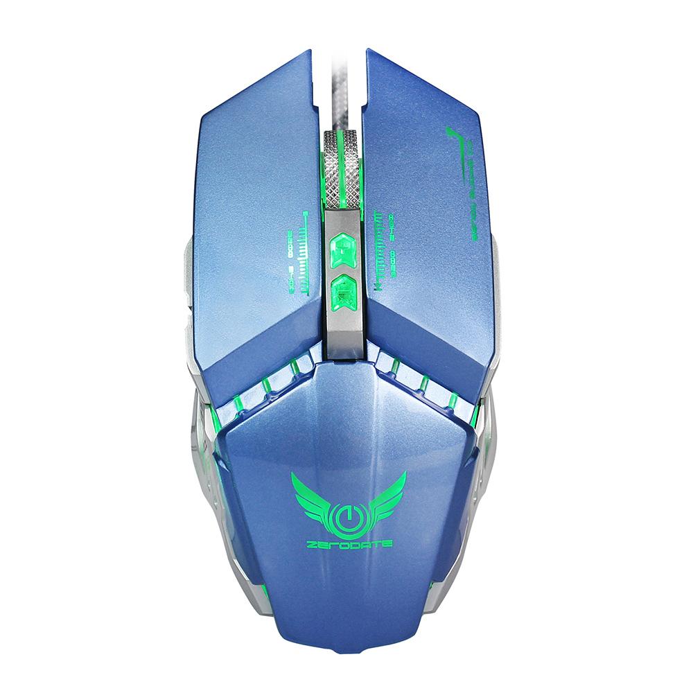 Chuột chơi game có dây ZERODATE X700 USB cơ học 3200DPI có thể điều chỉnh 8 nút