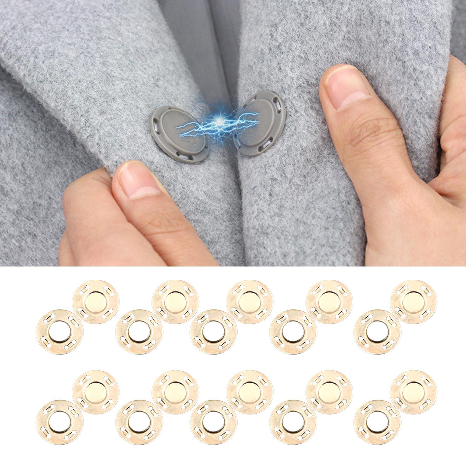 10Pairs Button Clasps Snaps Sewing Coats Closure DIY Craft Gold