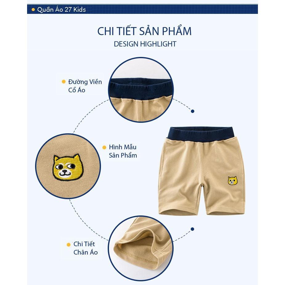 Quần Thun Cho Bé Trai 27Kids Họa Tiết Gấu Chất Cotton Xuất Âu Mỹ Bé 2-10T 011