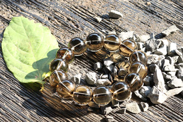 Vòng Thạch Anh Ám Khói Hạt 16mm Ngọc Quý Gemstones U23