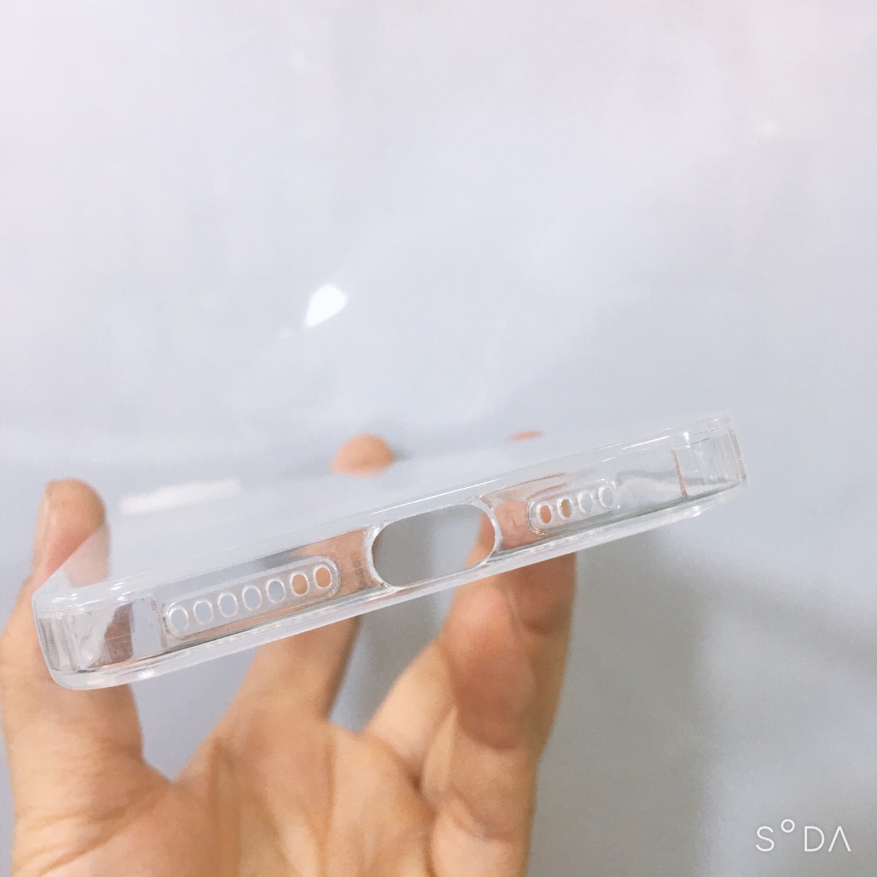 Ốp lưng dẻo trong suốt viền vuông bảo vệ camera dành cho iPhone Xs Max