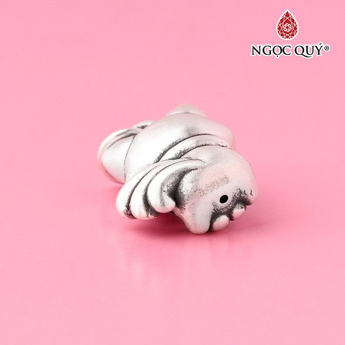 Charm bạc treo hồ ly cười - Ngọc Quý Gemstones