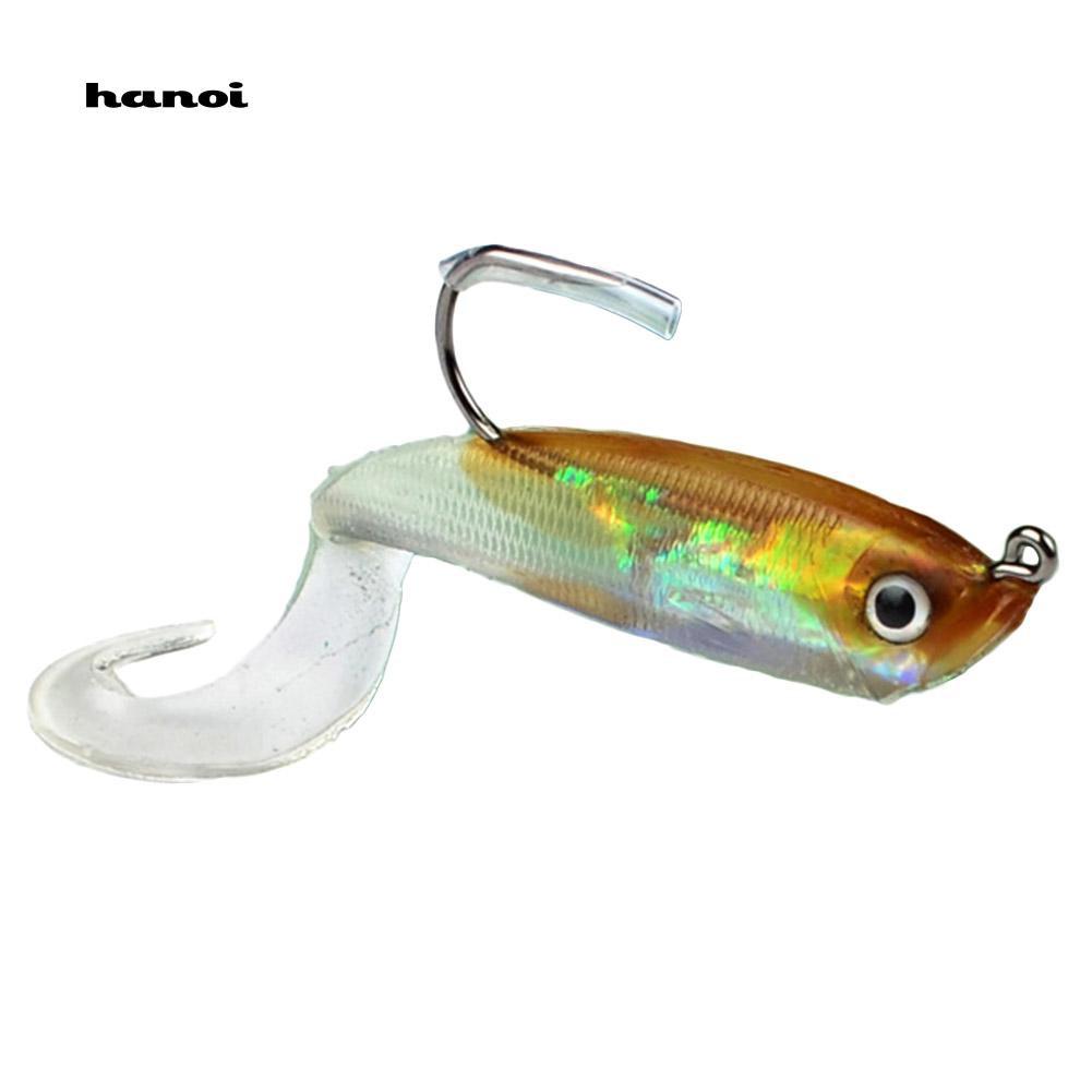 Set 5 Mồi Giả Nhử Cá 10Cm Bằng Nhựa Mềm Gắn Kèm Móc Câu
