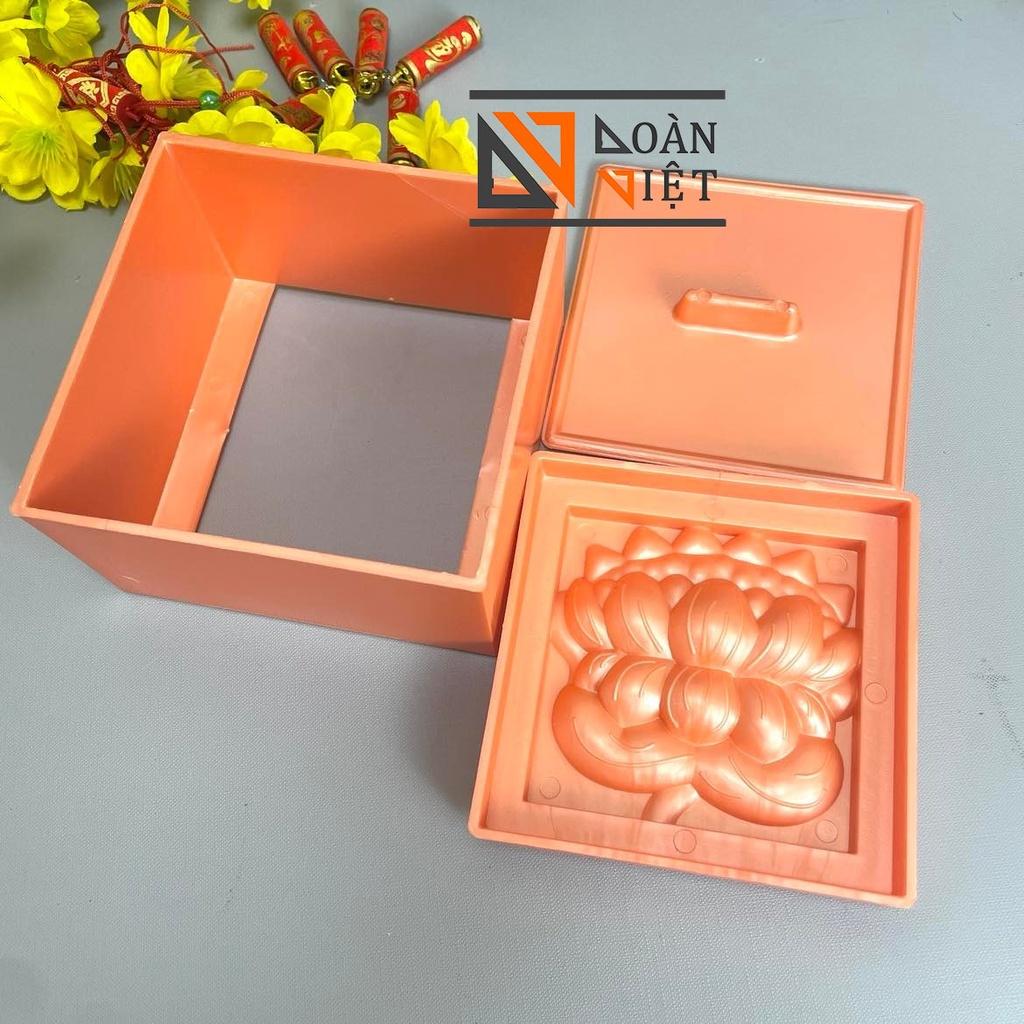 Khuôn nhấn Xôi VUÔNG LỚN Hình Hoa Hồng, Sen , 12.5cm -3D SIÊU SẮC NÉT - Bí quyết làm bánh SIÊU ĐẸP, NHANH và TIỆN LỢI. P