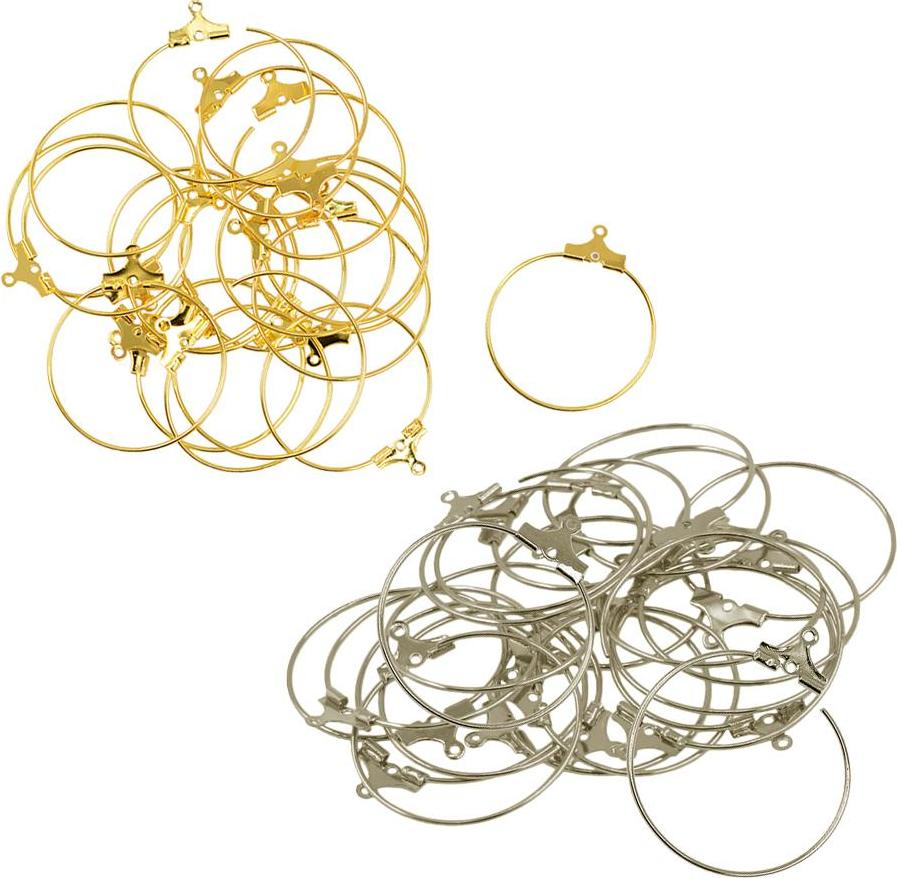 40 chiếc Chiếu Trúc Hạt Vòng Vòng Bông Tai Tai Dây Trang Sức Làm Cho Những Phát Hiện TỰ LÀM Bằng Đồng