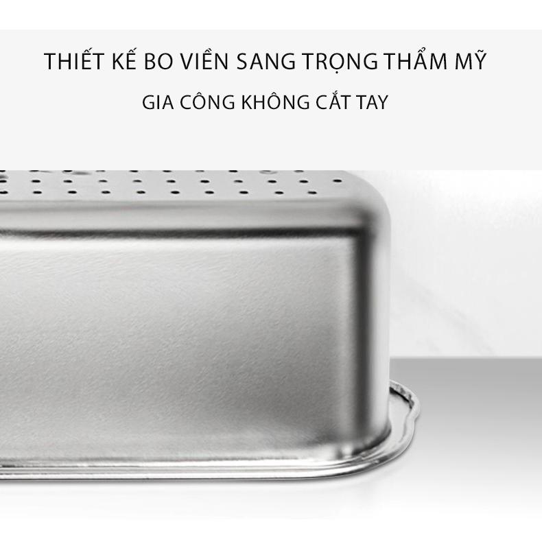 Rổ lọc rác inox bồn rửa chén ngăn tắc bồn rửa,không ghê tay | Khay lọc rác bồn rửa chất liệu INOX 304 siêu bền MKS049