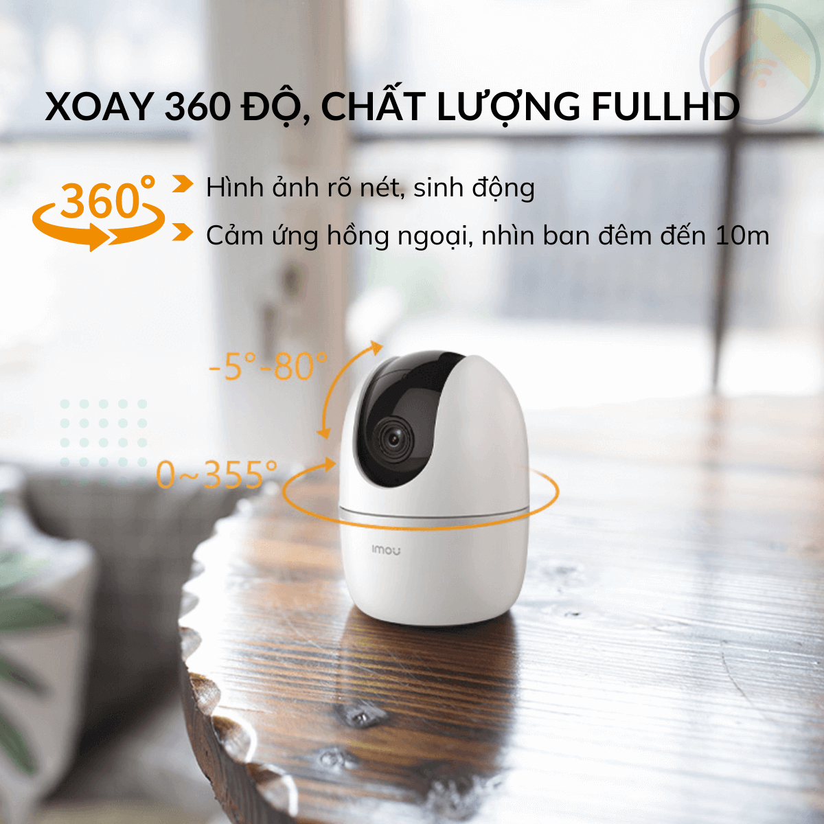 Hàng chính hãng Camera IMOU Ranger A22 Kèm thẻ nhớ 64GB 2MP (FullHD 1080P) Wifi H265 Xoay 360độ