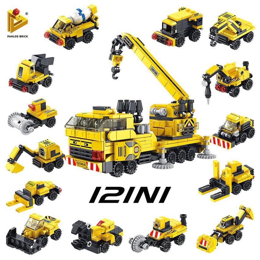 Đồ Chơi Lắp Ráp 633054 Panlos Brick Xe Cẩu 12 trong 1